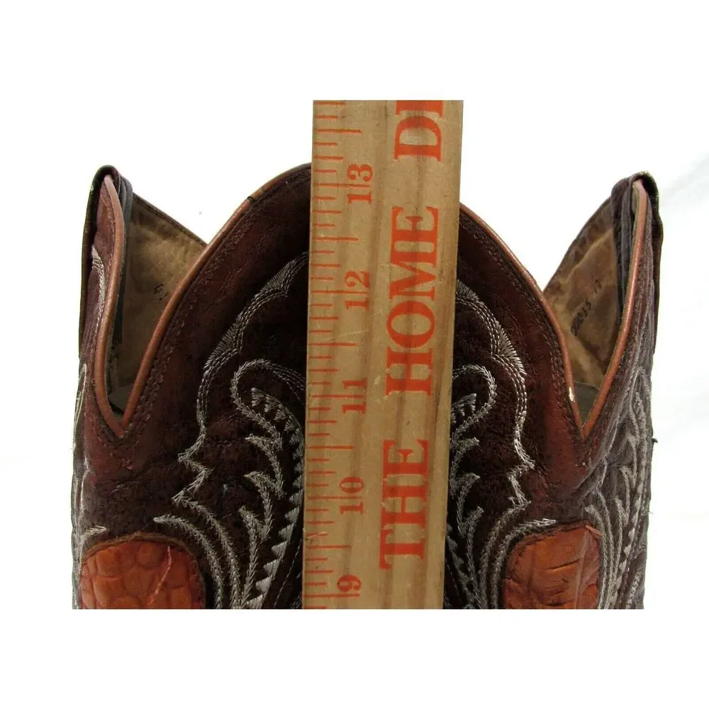 El General Alligator boots men's size 7 brown Brushpopper